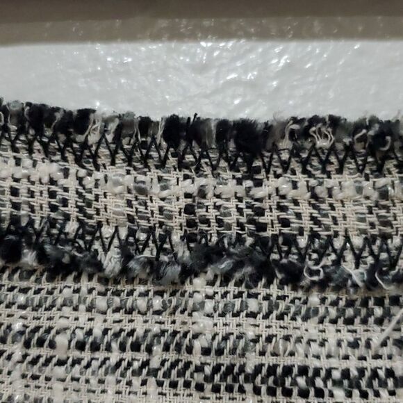 Limited Midi Skirt in Black & White with Fringe Size 2 - Picture 2 of 13